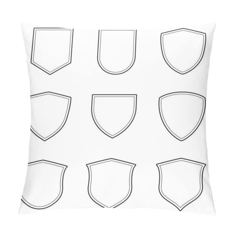 Personality  Set Of Different Shields For Security Concept Pillow Covers