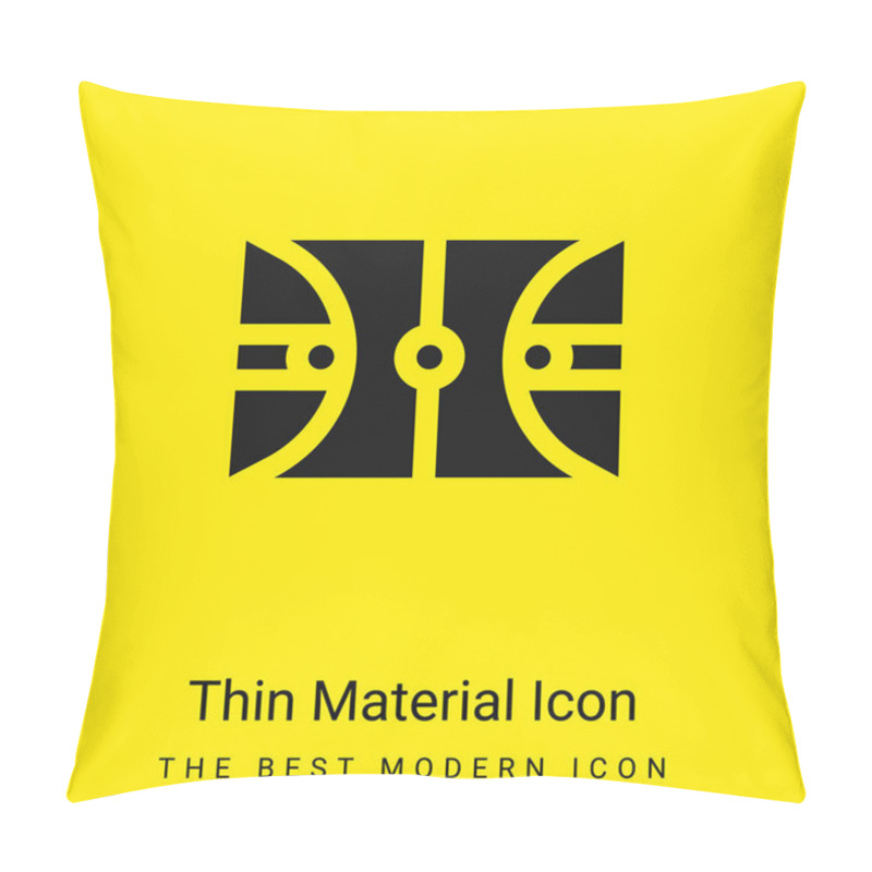 Personality  Basketball Court Minimal Bright Yellow Material Icon Pillow Covers