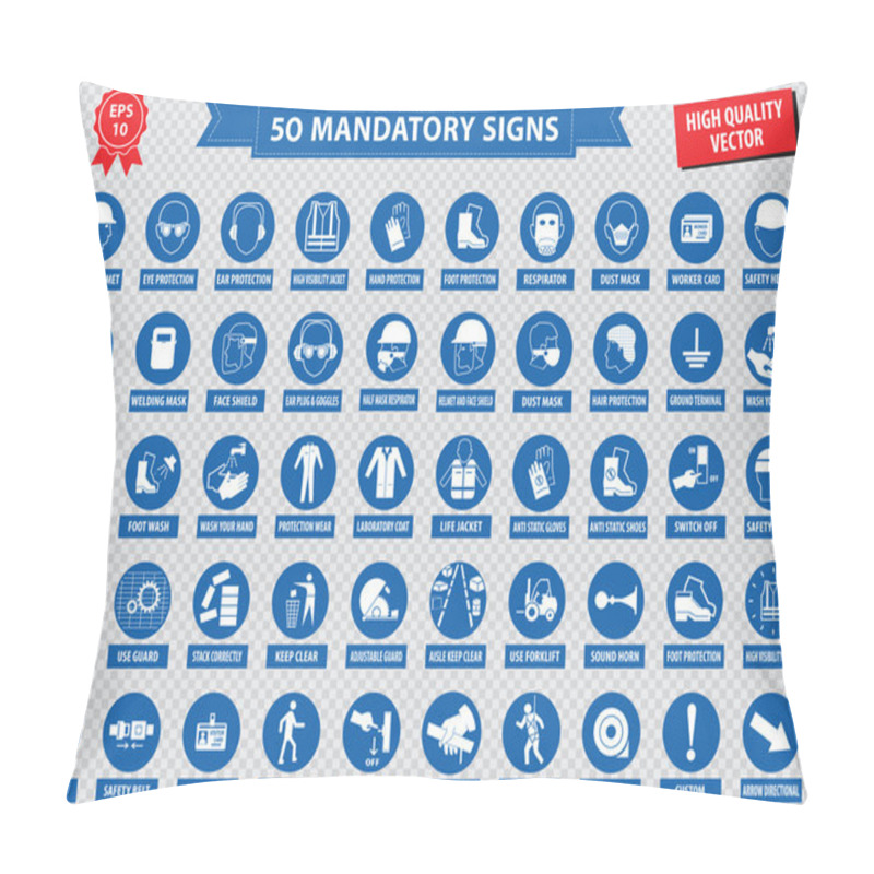 Personality  Set Of Mandatory Signs Pillow Covers