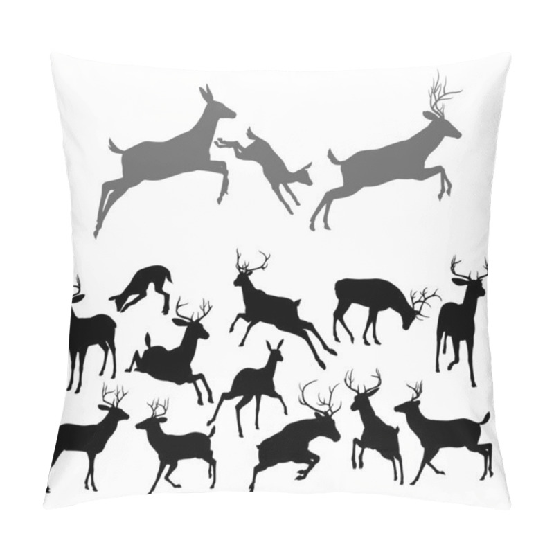 Personality  Deer Vector Silhouettes Pillow Covers