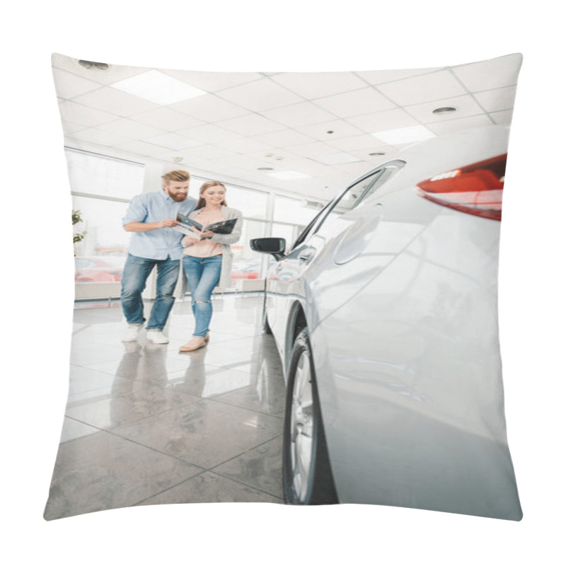 Personality  Couple In Dealership Salon   Pillow Covers