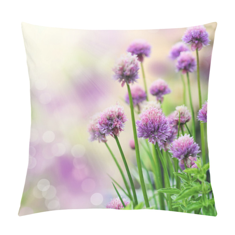 Personality  Blooming Chive Herb Pillow Covers