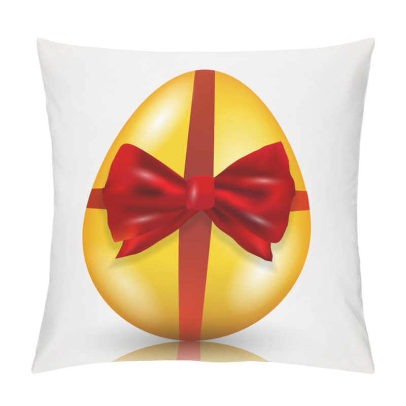 Personality  Gold Easter Egg Tied With Ribbon And Bow Pillow Covers