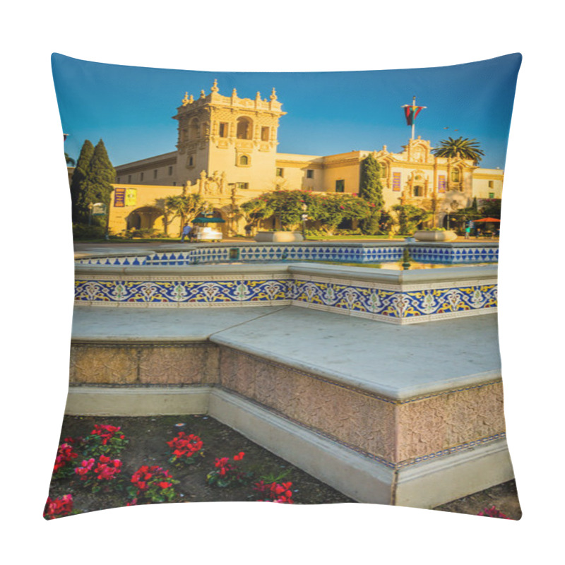 Personality  Evening Light On The Prado Restaurant, In Balboa Park, San Diego Pillow Covers