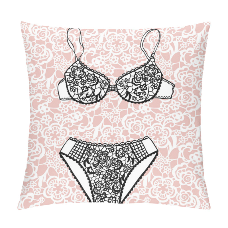 Personality  Hand Drawn Sexy Lingerie Set. Pillow Covers