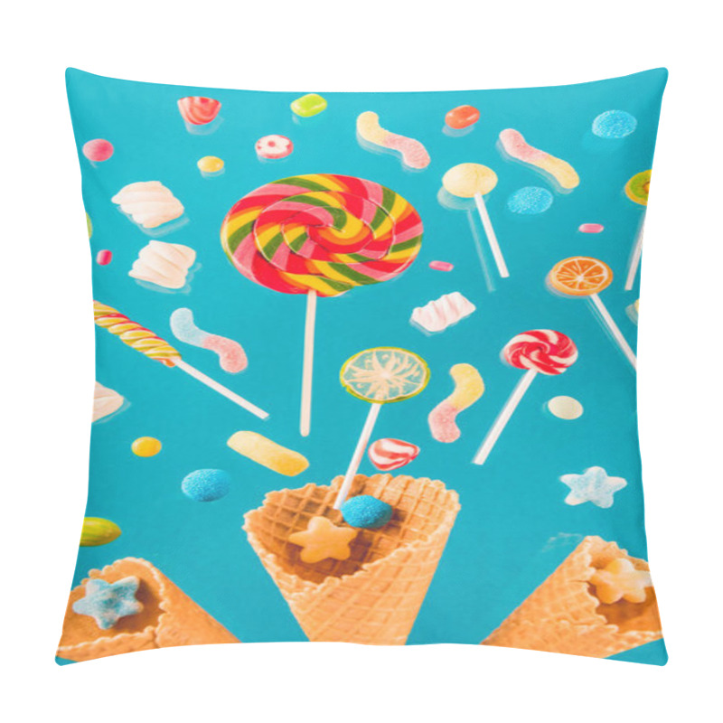 Personality  Waffle Cones And Candies  Pillow Covers