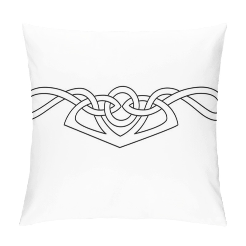 Personality  Border Or Divider For Text In Celtic Style - Vector Linear Ornament. Separator For Coloring Book In The Form Of A Celtic Ornament. Outline Pillow Covers