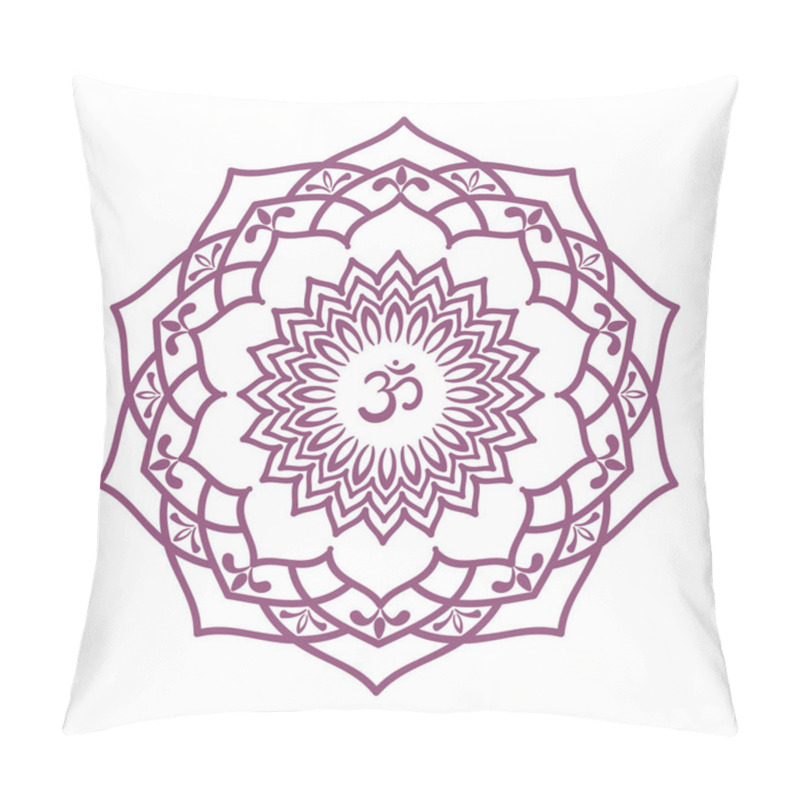 Personality  Om Symbol With Hand Drawn Mandala.  Pillow Covers