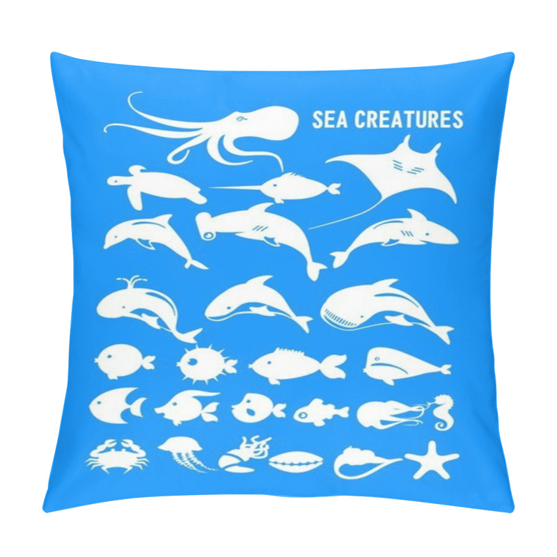 Personality  Set Of Marine Animals Pillow Covers