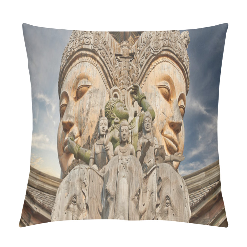 Personality  Sanctuary Of Truth, Pattaya, Thailand. Pillow Covers