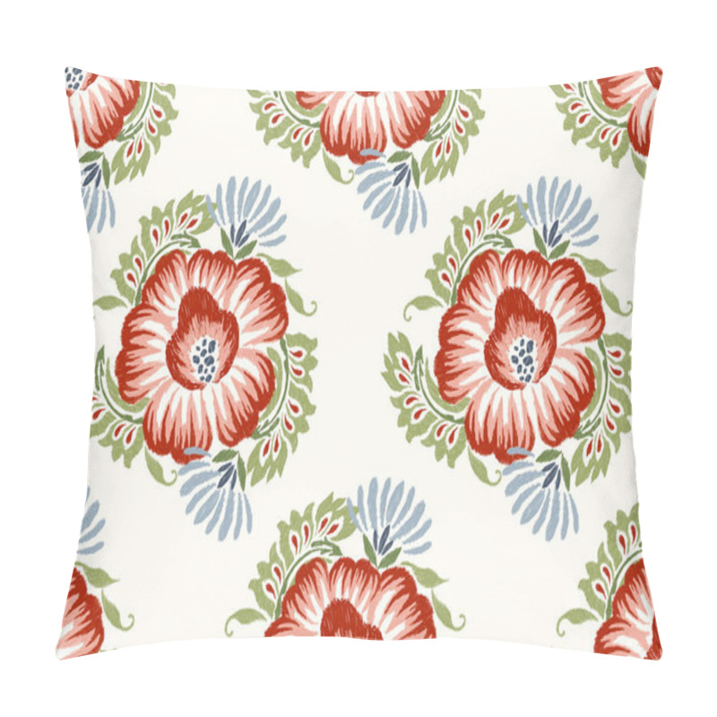 Personality  Ikat Floral Seamless Pattern Vector Illustration  Pillow Covers