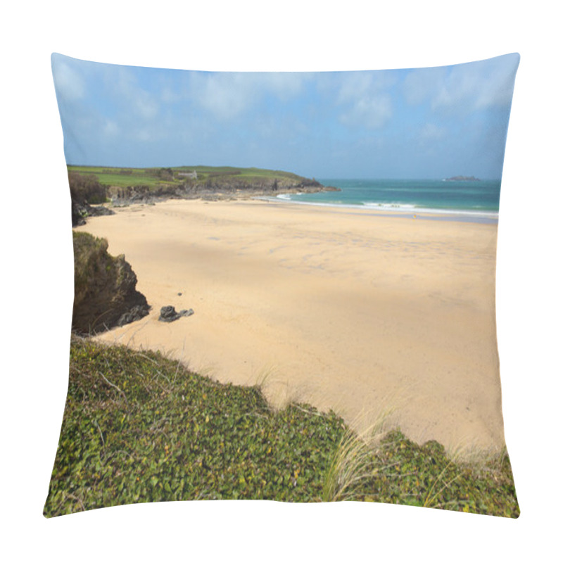 Personality  North Cornwall Beach Near Padstow At Harlyn Bay Pillow Covers