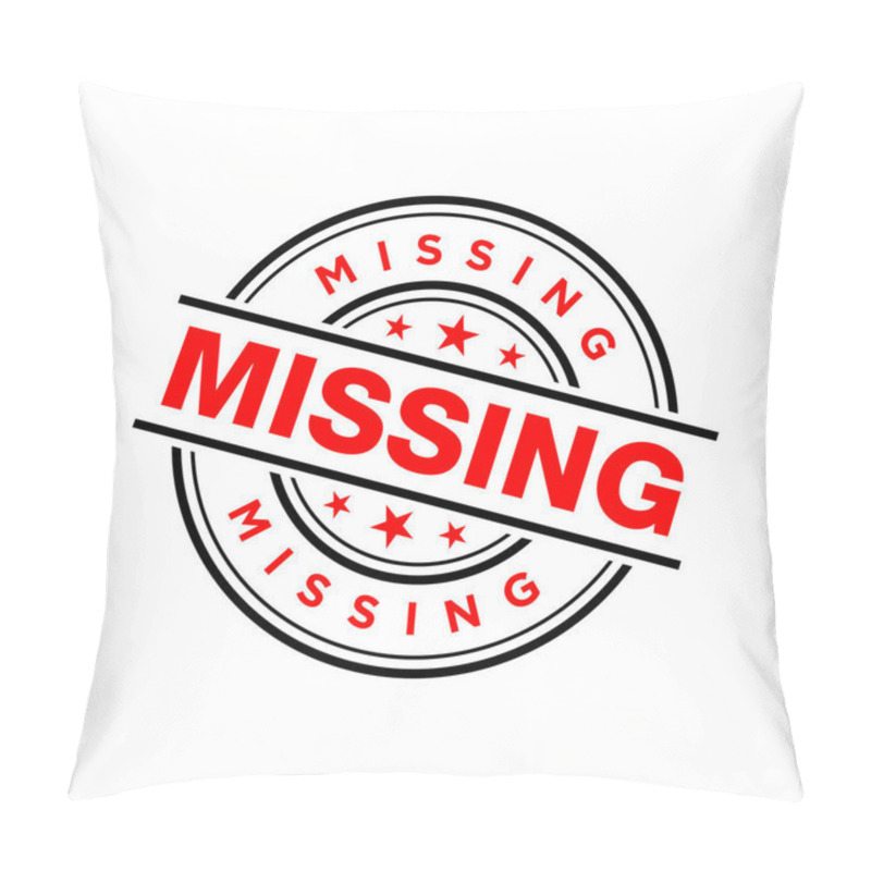 Personality  Missing Letter Rubber Stamp Vector Template Pillow Covers