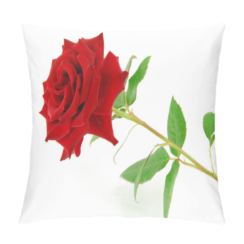 Personality  Red Rose On The White Pillow Covers