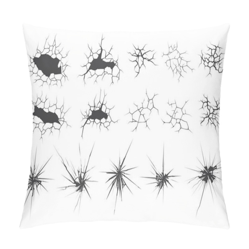 Personality  Set Of Cracks And Fissures In The Glass Pillow Covers