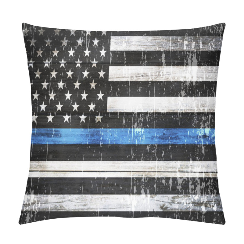 Personality  Police Support Flag Weathered Background Pillow Covers