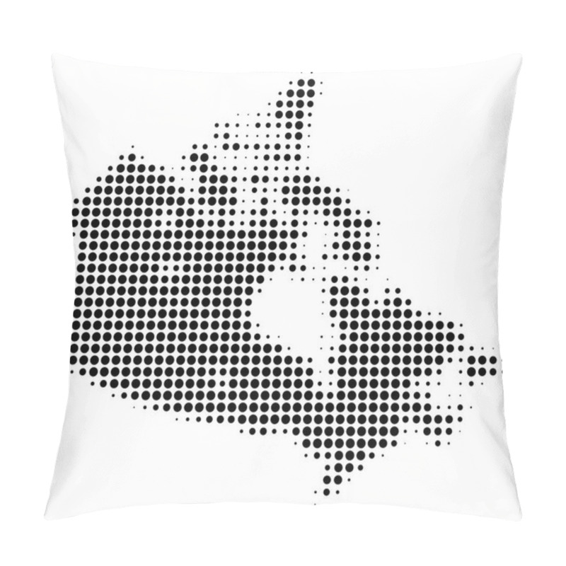 Personality  Canada Map Halftone Icon Pillow Covers