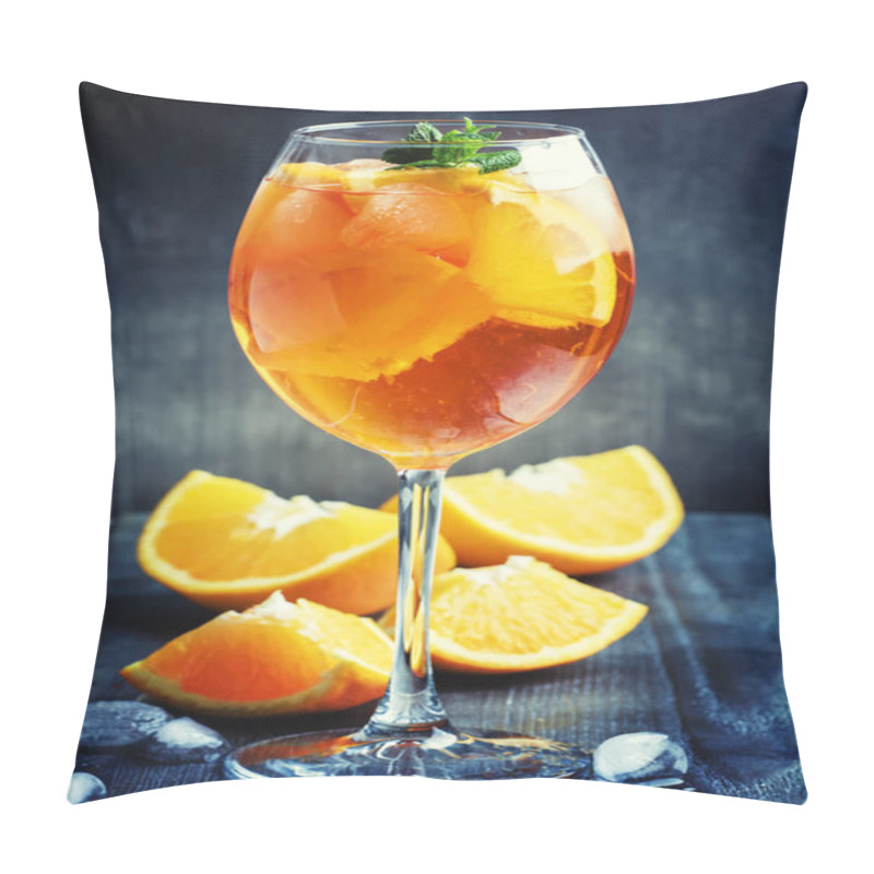 Personality  Alcohol Cocktail With Orange Juice Pillow Covers