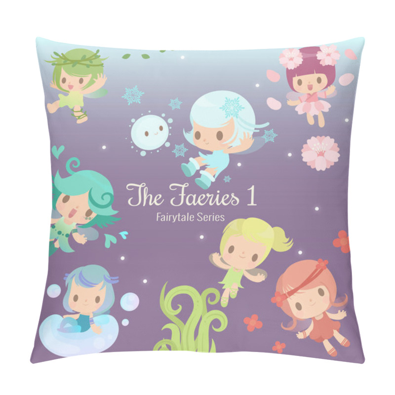 Personality  Cute Fairy Characters Illustrations Pillow Covers