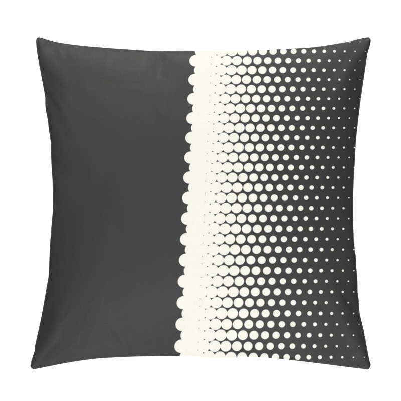 Personality  Vector Monochrome Circles Halftone Background.  Pillow Covers