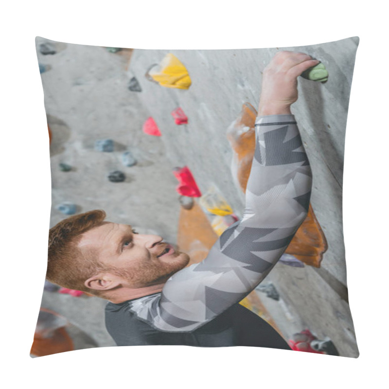 Personality  Man Climbing Wall With Grips Pillow Covers