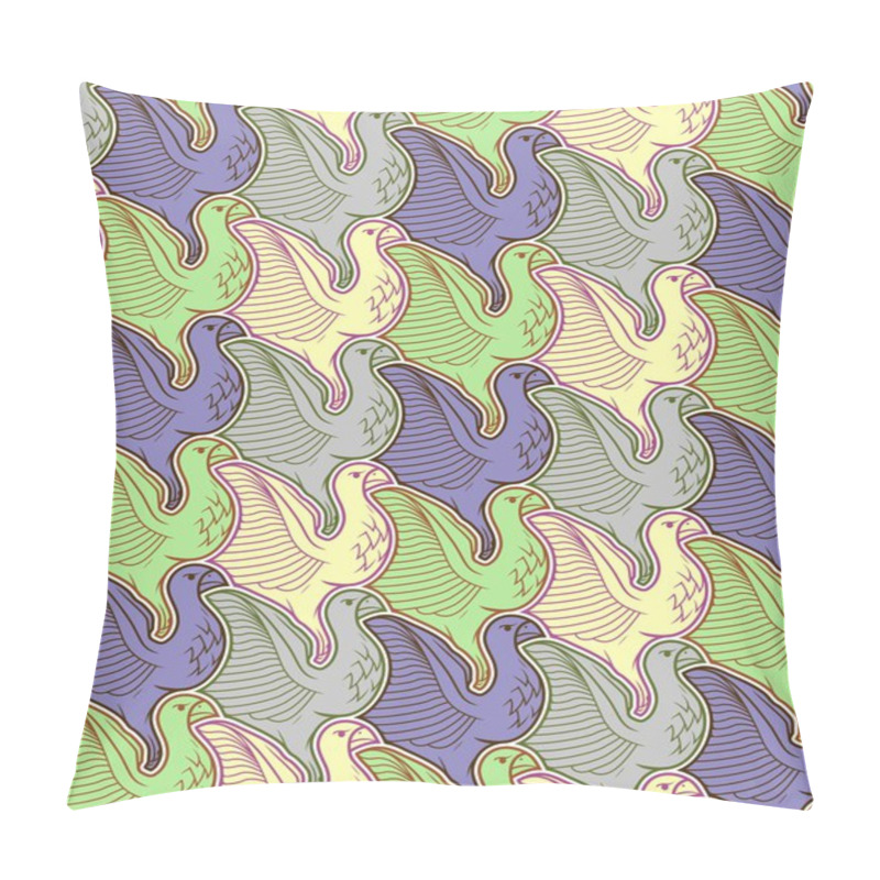 Personality  Seamless Bird Pattern Pillow Covers