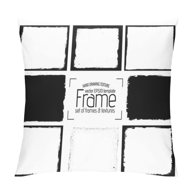 Personality  Grunge Frame Texture Set Pillow Covers