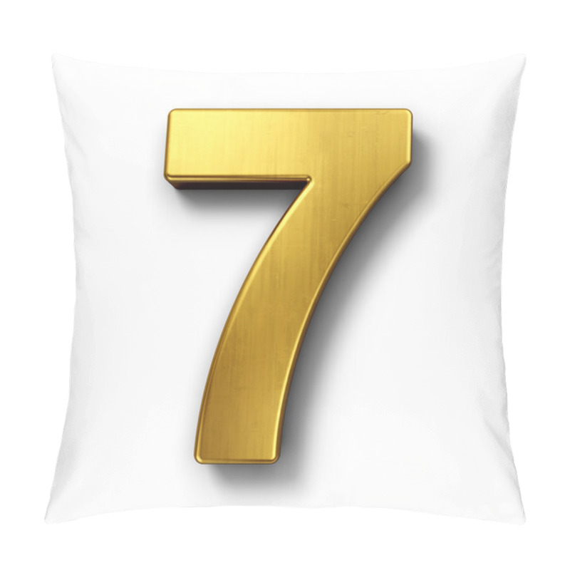 Personality  The Number 7 In Gold Pillow Covers