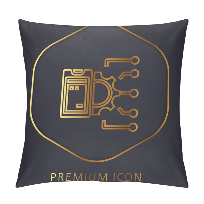 Personality  Api Golden Line Premium Logo Or Icon Pillow Covers