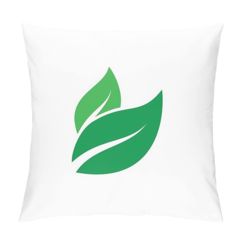 Personality  Green Leaf Ecology Nature Element Vector Template Pillow Covers