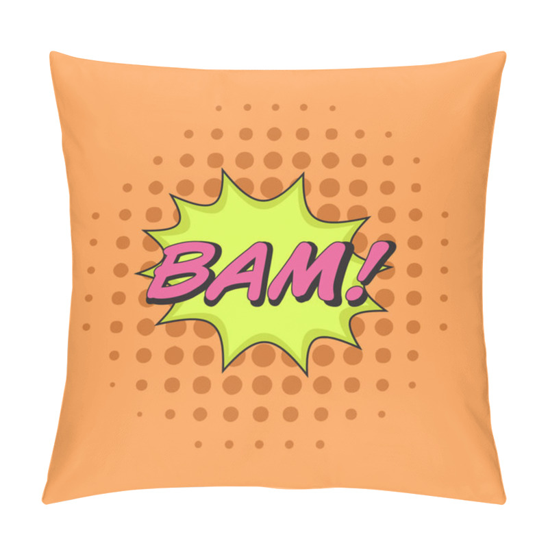 Personality  Comics Style Vector Sticker BAM! Pillow Covers