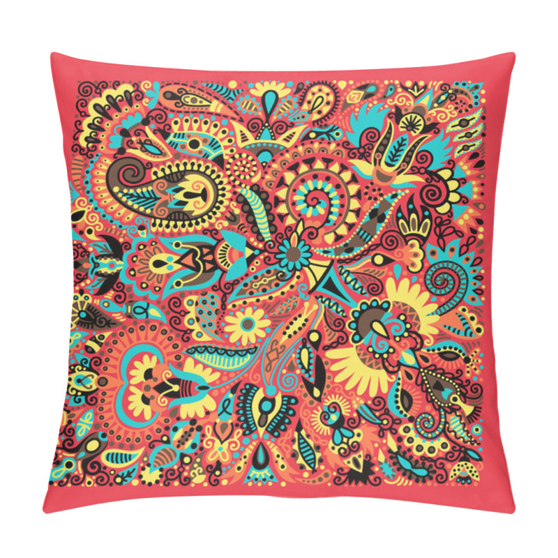 Personality  Ukrainian Traditional Ethnic Painting, Floral Pattern In Ethno S Pillow Covers