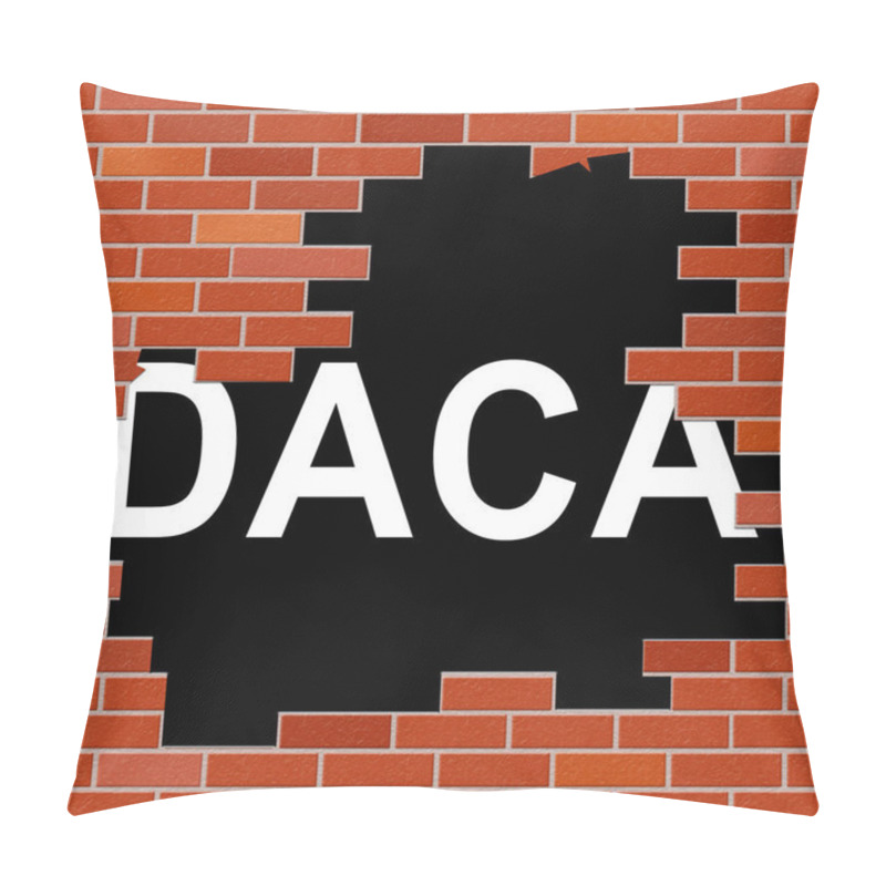 Personality  Daca Kids Dreamer Legislation For Us Immigration. Passport For Immigrant Children In The United States - 2d Illustration Pillow Covers