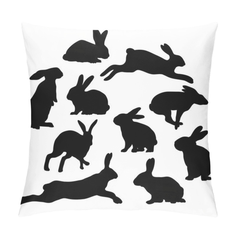 Personality  Cute Rabbit Silhouette  Pillow Covers