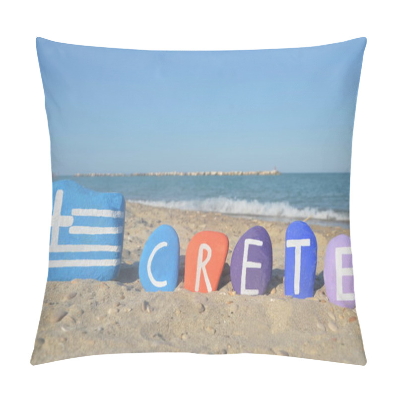 Personality  Souvenir Of The Greek Isle Crete On Colourful Stones Pillow Covers