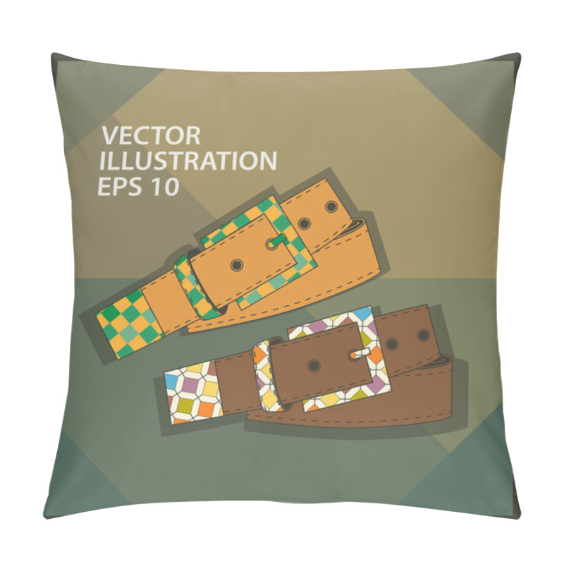 Personality  Coiled Leather Belts, Vector Pillow Covers