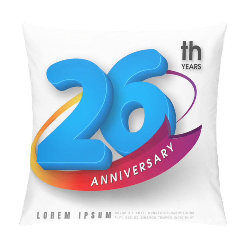 Personality  Anniversary Emblems Template Design Pillow Covers