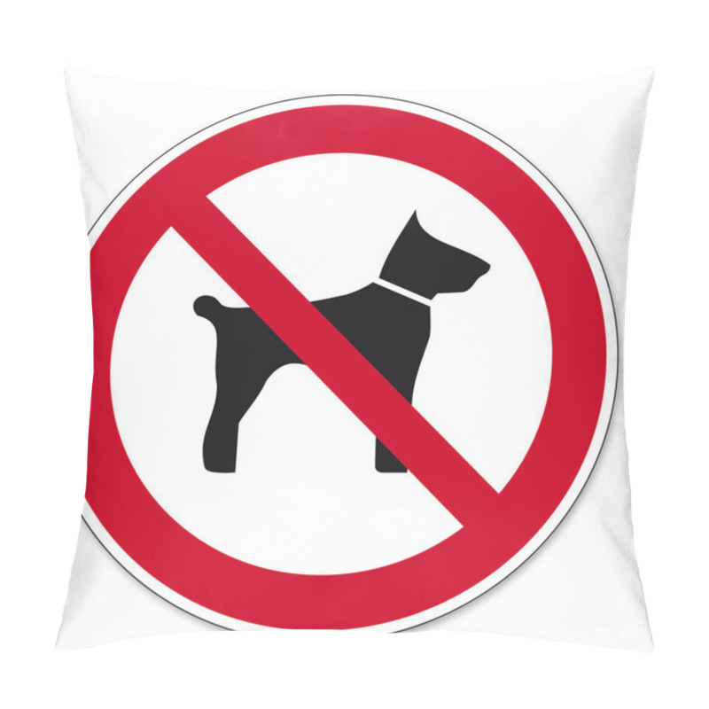 Personality  Prohibition Signs BGV Icon Pictogram Carrying Animals Dog Cat Pillow Covers