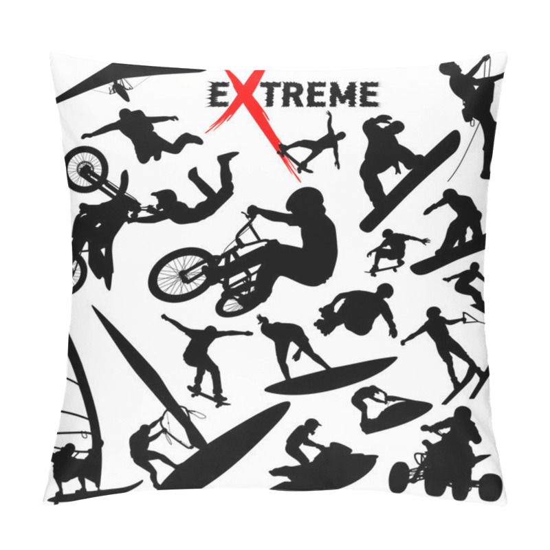 Personality  Vector EXtreme Sport Silhouettes Pillow Covers