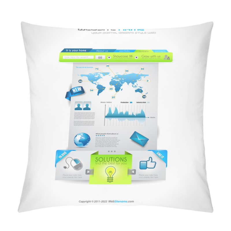 Personality  Quality Clean Web Elements For Blog And Sites Pillow Covers