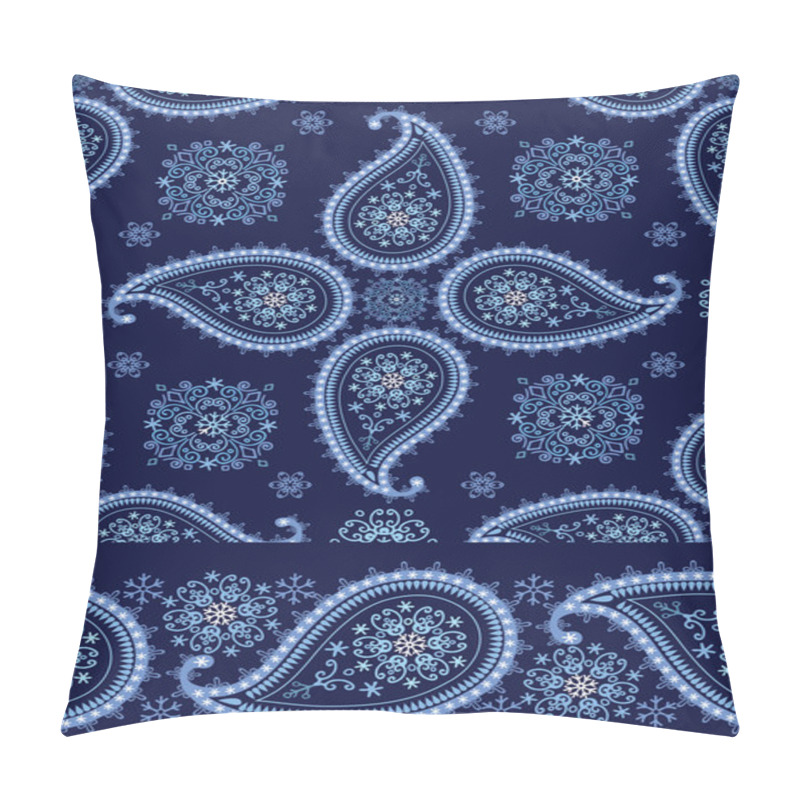 Personality  Winter Paisley Seamless  Pattern Pillow Covers