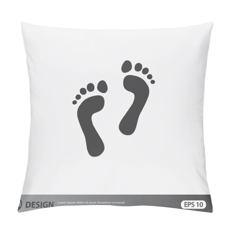 Personality  Pictograph Of Footprints  Icon Pillow Covers