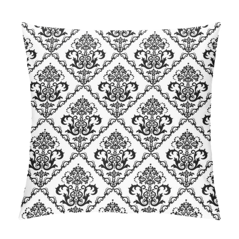 Personality  Seamless Black & White Floral Wallpaper Pillow Covers