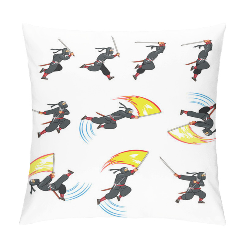 Personality  Ninja Flying Attack Game Sprite Pillow Covers