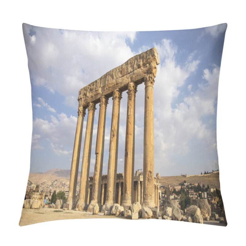 Personality  Roman Ruins Of Ancient Heliopolis Temple Complex. Baalbek, Bekaa Valley, Lebanon. Pillow Covers