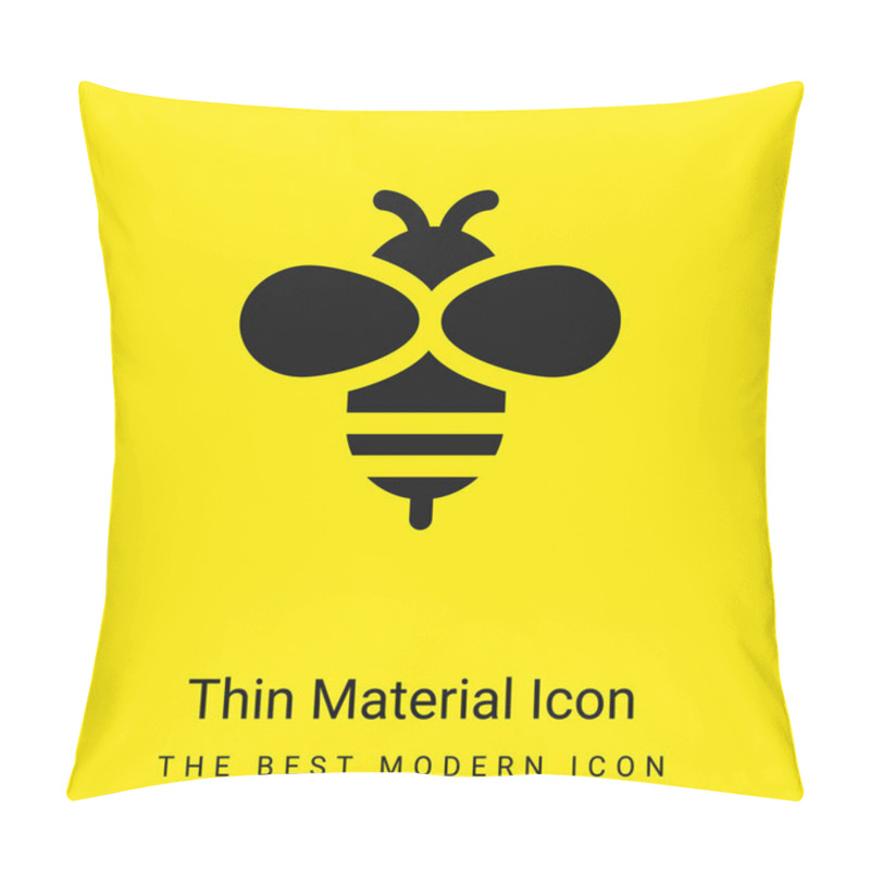 Personality  Bee Minimal Bright Yellow Material Icon Pillow Covers