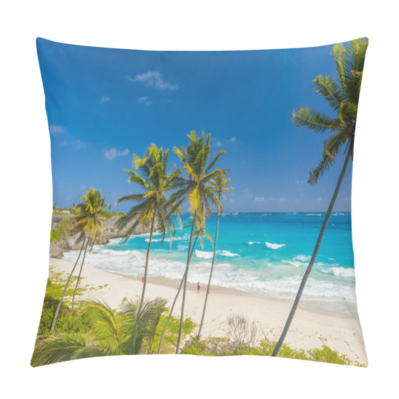 Personality  Bottom Bay Is One Of The Most Beautiful Beaches On The Caribbean Island Of Barbados. It Is A Tropical Paradise With Palms Hanging Over Turquoise Sea And A Pirate Cave Pillow Covers