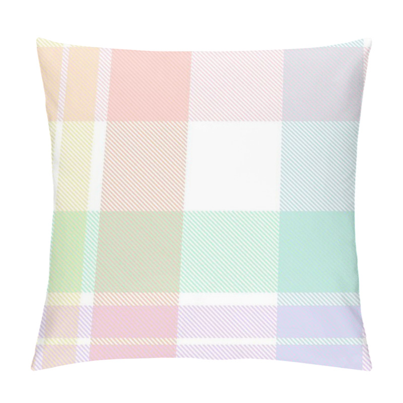 Personality  Rainbow Tartan Glen Plaid Textured Seamless Pattern Suitable For Fashion Textiles And Graphics Pillow Covers