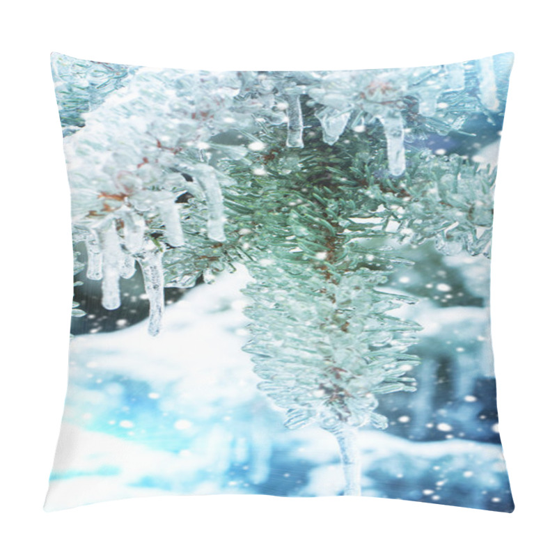 Personality  Frozen Branches In Ice Pillow Covers