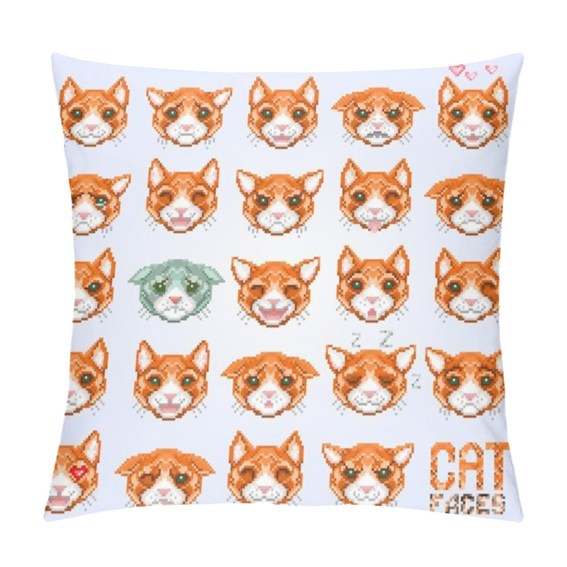 Personality  Cat Faces Emoticon Pillow Covers